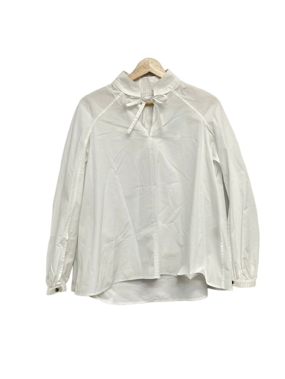 Hermes Long Sleeve Shirt Blouse S White 34